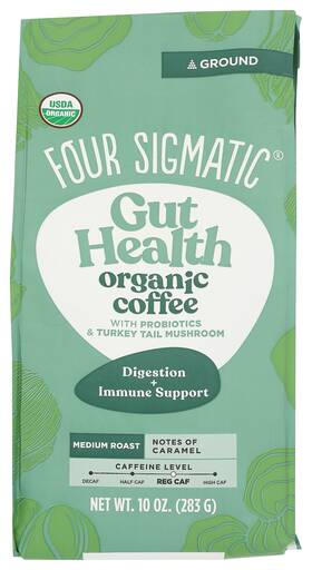 Four Sigmatic Fk0025 Gut Health Organic Ground Coffee Probiotic Turkey Tail