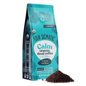 Fsm02053 Four Sigmatic Calm Organic Decaf Ground Coffee Swiss Water With C