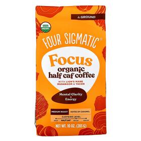 Fsm02444 Four Sigmatic Focus Organic Half Caf Coffee With Lions Mane Mushroom And Yacon Ground Medium