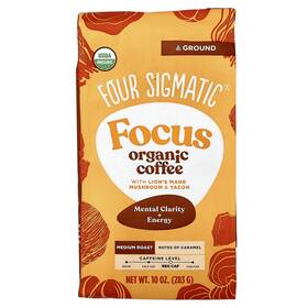 Fsm02450 Four Sigmatic Focus Organic Coffee With Lions Mane Mushroom And Yacon Ground Medium Roast