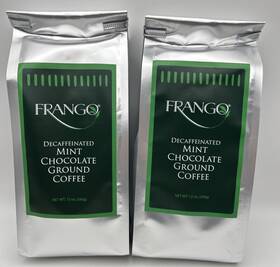 Frango 720103956188 Decaffeinated Mint Chocolate Ground Coffee 12 Oz Lot Of 2 Bags-exp 11/26