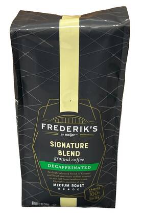 Frederiks 760236150060 By Meijer Signature Blend Decaffeinated Medium Ground Coffee 12 Oz