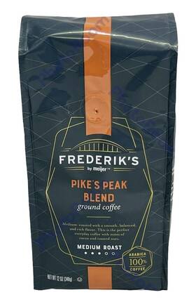 Frederiks 760236150138 By Meijer Pikes Peak Blend Medium Roast Ground Coffee 12 Oz