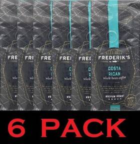 Frederiks 760236150268 Costa Rican Whole Bean Coffee Medium Roast 12 Oz Bag - 6 Pack
