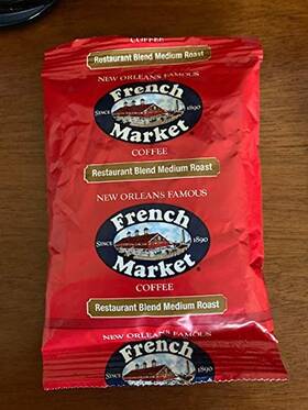 French Market 313042182147 Restaurant Blend Medium Roast Ground Coffee 2oz Bag Pack Of 40