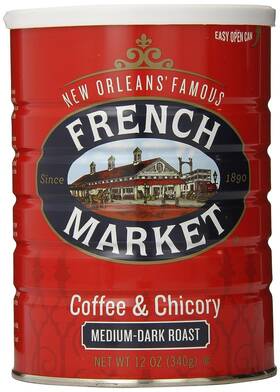 French Market 424702624624 Coffee And Chicory Medium-dark Roast Ground 12-ounce