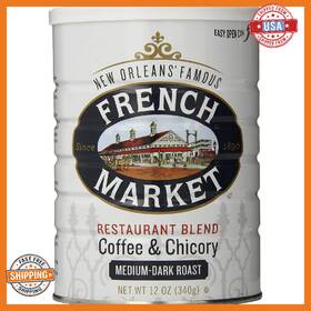 B00krfmg1e French Market Coffee And Chicory Restaurant Blend Medium-dark Roast Ground