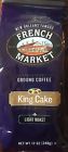 French Market Coffee Mardi Gras King Cake Ground 12 Oz Bag 070568312181