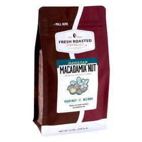 Fresh Roasted Coffee 843467175207 Hawaiian Macadamia Nut Flavored 12 Oz Medium Roast Kosher Ground