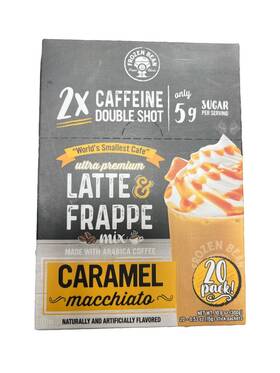 Frozen Bean 814879023882 Ultra-premium Caramel Macchiato Latte And Frappe Drink Mix 20 Pk