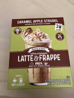 Frozen Bean 814879028696 Instant Latte And Frappe Caramel Apple Strudel 8.4oz