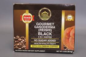Ganoderma 787790462156 Gourmet Reishi Black 2 In 1 With Colombian Coffee - Exp 6/30/2026