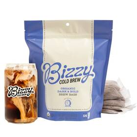 Get Bizzy Inc. 313027656694 Organic Cold Brew Coffee Dark And Bold Blend Coarse Ground