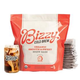 Get Bizzy Inc. 853204007692 Organic Cold Brew Coffee Smooth And Sweet Blend Coarse Ground Medium Roast