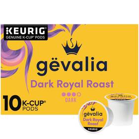 Gevalia 043000095539 Rich Dark Roast Coffee Kcup Pods 10 Count Single Serve Box