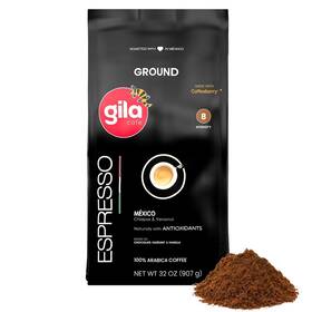 Gila Caf 503020275180 Ground Coffee Medium Roast Espresso 32oz 1-pack - 100% Mexican Arabica Bean