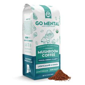 Go Mental 850044632244 Cafe De Hongos Organico 12 Oz Para Enfoque Energ A Bajar Peso Y Adelgazante