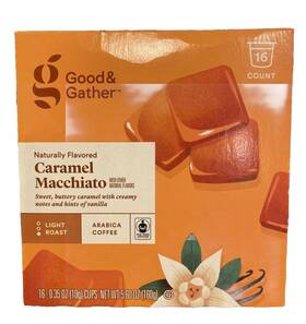 Pods16 Good And Gather 085239096994 Caramel Macchiato Ground Coffee K Cups Ct Natural Flavor