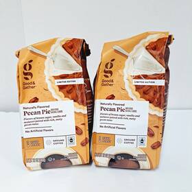 Good & Gather 085239836644 And Pecan Pie Gound Light Coffee 12-oz Bag Lot Of 2 Limited Edition