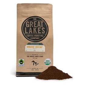 Great Lakes Coffee Roasting Co. 804818167098 Medium Roast Ground Organic Decaf 12 Ounces Fair Trade