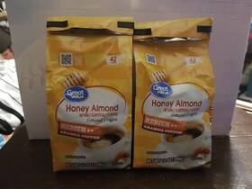 Great Value 194346254484 Lot Of 2 Honey Almond Medium Roast Ground Coffee 12 Oz
