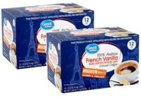 Great Value 758475308267 French Vanilla Ground Coffee Single Serve 12 Count Pack Of 2