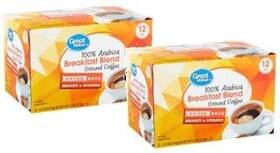 Great Value 758475308410 100% Arabica Breakfast Blend Medium Ground 1 Count Pack Of 12