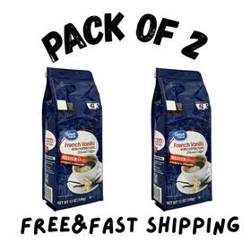 928833 Great Value Pack Of 2 French Vanilla Medium Roast Ground Coffee 12 Oz Bag