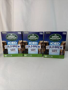 Green Mountain 611247398302 60 Pc K-cup Pods Coffee Roasters Iced Cold Brew Almond Vanilla
