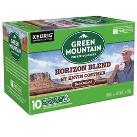 Green Mountain 611247404096 Coffee Roasters Horizon Blend Kevin Costner 10 K-cups Dark Roast
