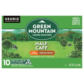 1069790890 Green Mountain Coffee Roasters Half-caff Medium Roast 10 Count Pack Of 1