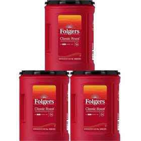 Grocerama 310572875853 Folger Classic Roast Ground Coffee 43.5 Oz 3 Pack 2.7 Pound Of 1