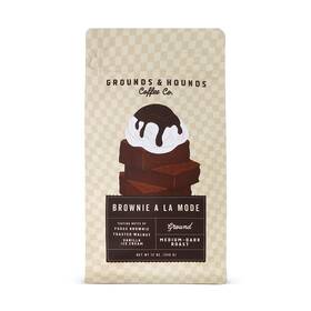 Grounds And Hounds Coffee Co. 810089236029 Ground 12oz Medium/dark Roast Brownie A La Mode