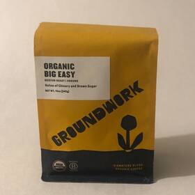 Groundwork Coffee 859563006673 Organic Big Easy Medium Roast Ground 12 Oz 340g