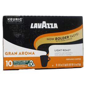 Guaranteed Value 041953004363 Lavazza Gran Aroma Light Roast 100% Aribica Ground Coffee Pods 10 Ount