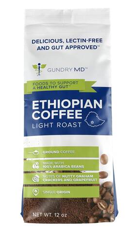 Gundry Md 313045524562 Single Origin Light Roast Ethiopian Ground Coffee 100% Arabica Beans