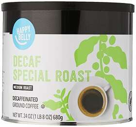Happy Belly 195515011686 Amazon Brand - Decaf Canister Ground Coffee Medium Roast 24 Ounce