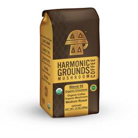 Harmonic Grounds 036453200087 Organic Cinnamon Medium Roast Mushroom 14 Ounce Pack Of 1