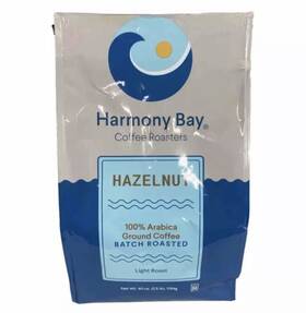 Harmony Bay 759171717605 Hazelnut 100% Arabica Ground Coffee Batch Roasted Light Roast 40 Oz