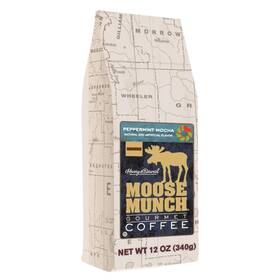 Harry & David 024515084997 Moose Munch Peppermint Mocha Flavored Gourmet Ground Coffee - 12 Oz