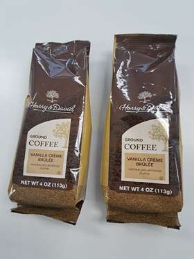 Harry & David 024515306372 And Vanilla Cr Me Br L E Ground Coffee Lot Of 2 4 Oz Bags