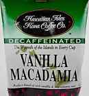 Hawaiian Isles Kona Coffee Ground Vanilla Macadamia 10 Oz Bag Decaf 091903201021