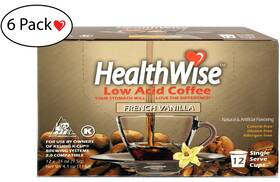 Healthwise Coffee 860003262948 French Vanilla Low Acid Keurig K-cups Number Of Cartons 6 72 Cups