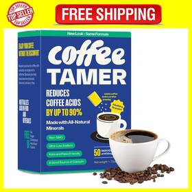 Heartburn-help Llc 705353141324 Coffee Tamer Acid Reducing Granules 50 Pack Box - Reduces Acids By