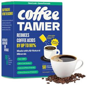 Heartburn-help Llc 744759235954 Coffee Tamer Acid Reducing Granules 50 Pack Box - Reduces Acids By