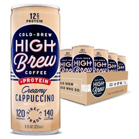 Hbc00560 High Brew Coffee Cold Creamy Cappucino Plus 12g Protein 8 Fl Oz Ready-to-drink Pack