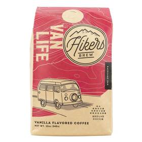 Hikers Brew Coffee 850012614098 Vanilla 12 Oz Bag