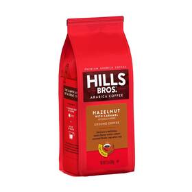 Hills Bros 018400913875 Hazelnut With Caramel Ground Coffee Light Roast 12 Oz Bag - Arabica