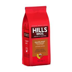 Hills Bros 445018767799 Hazelnut With Caramel Ground Coffee Light Roast 12 Oz Bag - Arabica
