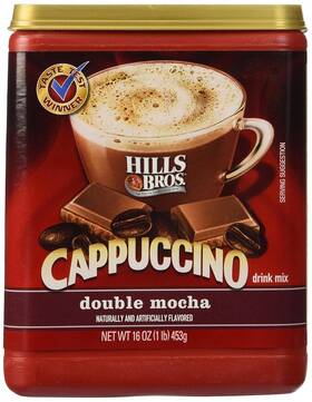Hills Brothers 711181324020 Bros. Coffee Instant Cappuccino Double Mocha 16-ounce Jars Pack Of 6